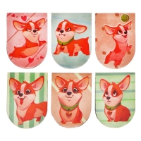 Магнитные закладки 6 штук "Прекрасный корги!" Магнитные закладки 6 штук "Прекрасный корги!"