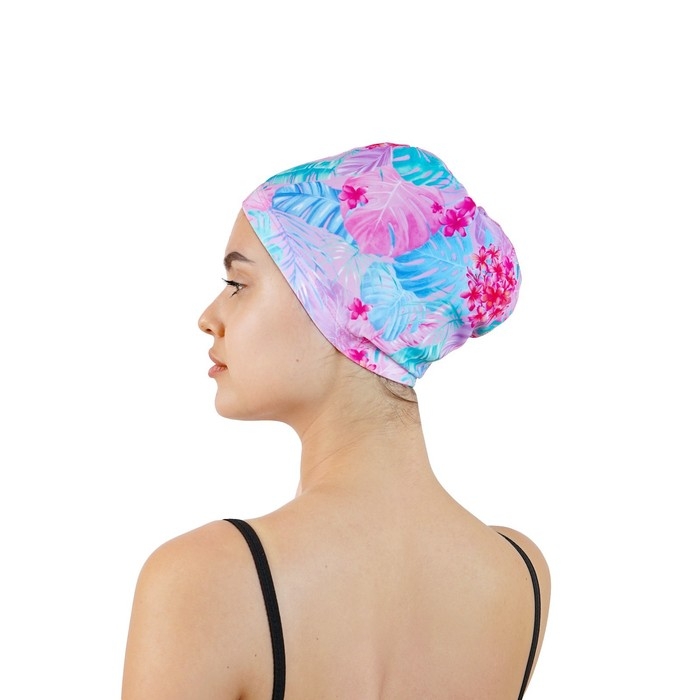 Шапочка для плавания взрослая ONLYTOP &laquo;Тропики&raquo;, тканевая, обхват 54-60 см