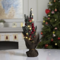 Светодиодная фигура «Ёлка с ягодами», 10 × 33 × 7 см, пластик, батарейки CR2032х2 (в комплекте), свечение тёплое белое Светодиодная фигура «Ёлка с ягодами», 10 × 33 × 7 см, пластик, батарейки CR2032х2 (в комплекте), свечение тёплое белое