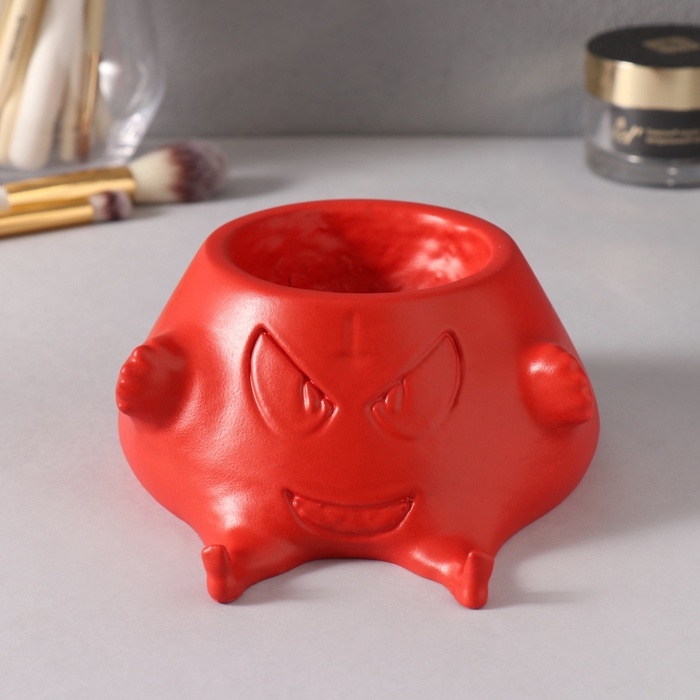 Предмет интерьера Предмет интерьера "Злобный смех" 6,5*12,5см красный