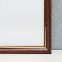Фоторамка пластик 40х50 см, тёмное дерево (пластиковый экран)