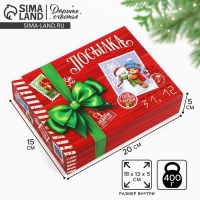Коробка для сладостей «Посылка», 20 х 15 х 5 см, Новый год Коробка для сладостей «Посылка», 20 х 15 х 5 см, Новый год