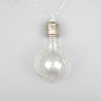 Гирлянда «Нить» 3 м с насадками «Лампочки», IP20, серебристая нить, 100 LED, свечение мульти, 3.5 В Гирлянда «Нить» 3 м с насадками «Лампочки», IP20, серебристая нить, 100 LED, свечение мульти, 3.5 В