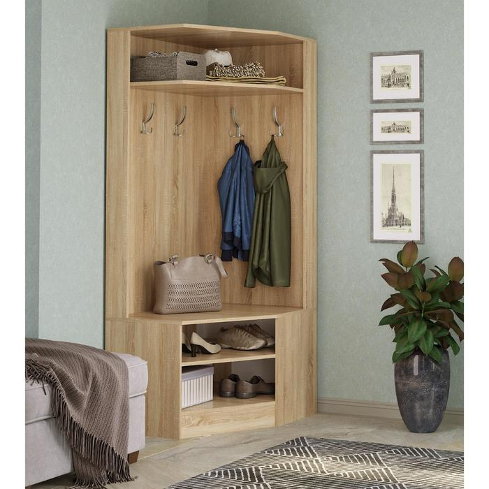 Прихожая угловая Соло, 850х650х1800, Дуб сонома Прихожая угловая Соло, 850х650х1800, Дуб сонома