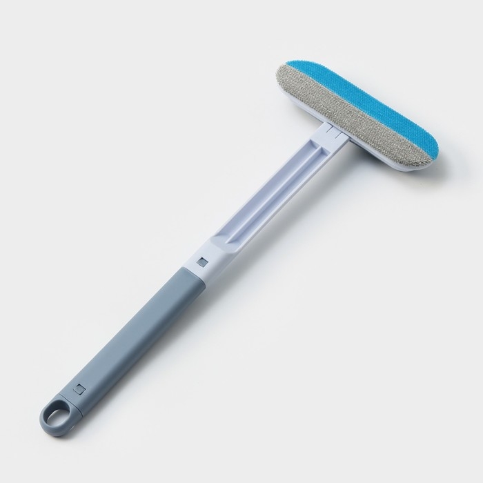 Щётка для окон Raccoon, длина 44 см, велюровая насадка 18,2&times;6,5 см, щётка для одежды 18,2&times;2 см, пластиковая щётка 2&times;14,5 см, силиконовый сгон 18,2 см