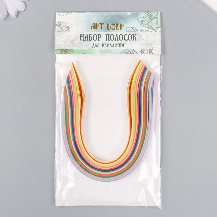 Полоски для квиллинга "Цветные" (набор 200 полосок) МИКС ширина 0,8 см (0,8х24 см)