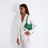 Сумка-багет на молнии, цвет зелёный Сумка-багет на молнии, цвет зелёный