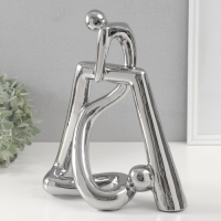 Сувенир керамика "Связанные" серебро 10,5х26,5х31 см