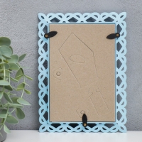 Фоторамка 10х15 см пластик L-7 голубой (пластиковый экран)