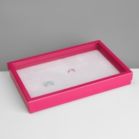 Подставка для украшений «Шкатулка» 100 мест, 29×19×4 см, цвет ярко-розовый Подставка для украшений «Шкатулка» 100 мест, 29×19×4 см, цвет ярко-розовый