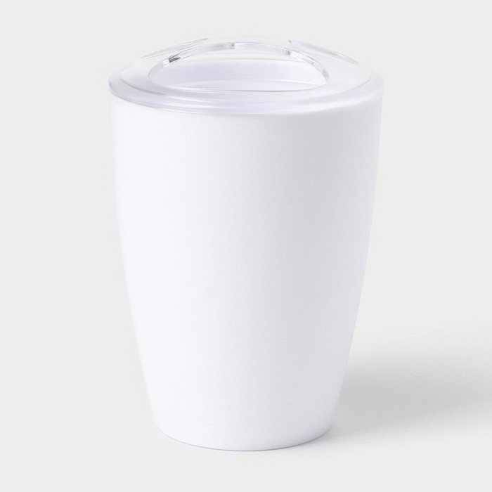 Набор для ванной &laquo;Эталон&raquo;, 4 предмета: дозатор для мыла, мыльница, 2 стакана, 24&times;8&times;17 см, цвет белый