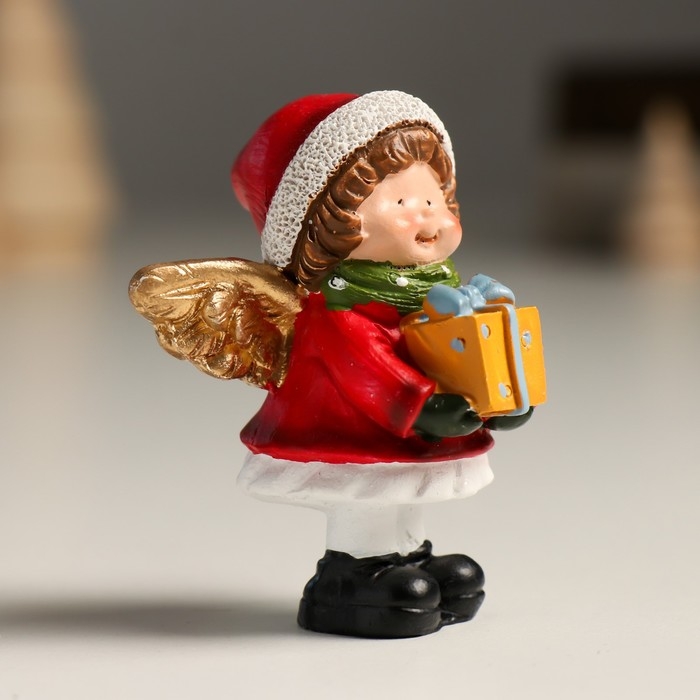 Сувенир полистоун Сувенир полистоун "Ангел в колпаке с подарком/книгой" МИКС 5,5х5,5х7 см
