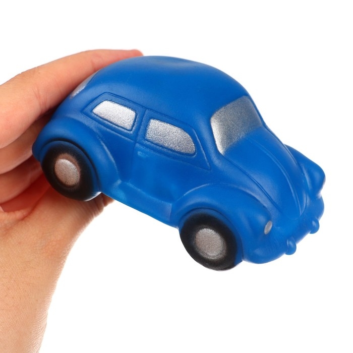 Резиновая игрушка для ванны &laquo;Машинка&raquo;, 8 см, с пищалкой, цвет МИКС, Крошка Я