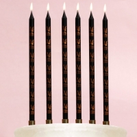 Свечи для торта &laquo;Happy birthday&raquo;, 6 шт., 14 х 0,5 см