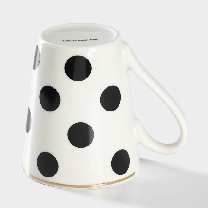 Кружка фарфоровая Доляна «Круги», 350 мл, цвет белый Кружка фарфоровая Доляна «Круги», 350 мл, цвет белый