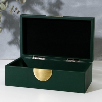 Шкатулка для украшений &laquo;Изумруд&raquo; экокожа, набор 2 шт.