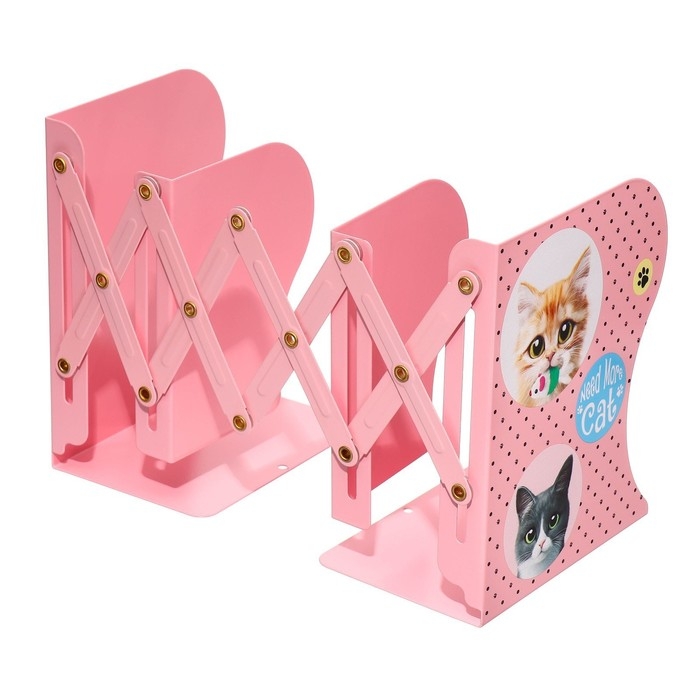 Подставка для книг металлическая deVENTE Need More Cat, 190 х 147 х 90 мм, телескопическая Подставка для книг металлическая deVENTE Need More Cat, 190 х 147 х 90 мм, телескопическая