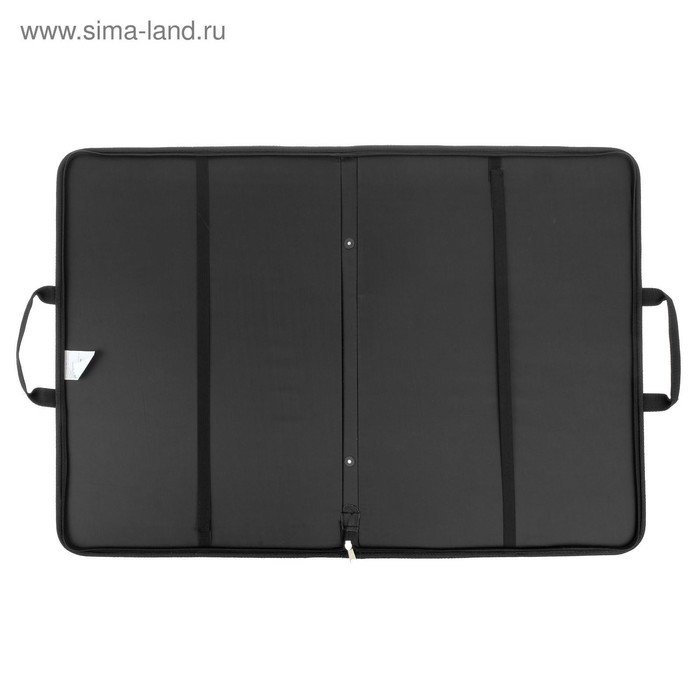 Папка для чертежей и рисунков А2, 640 х 450 х 30 мм, с ручками, текстильная, Estado, с карманом, чёрная