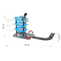 Парковка &laquo;Городская полиция&raquo;, с металлическими машинами и вертолётом