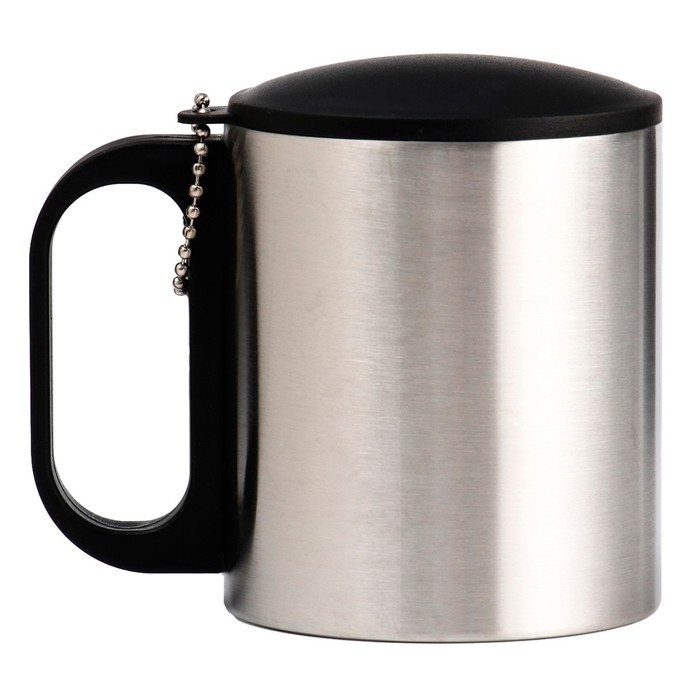 Термокружка, 180 мл, Туризм "Мастер К", сохраняет тепло 2 ч, 8.5 х 6.8 см, хром