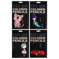 Карандаши цветные 18 цветов BlackWoodColor, пластиковые, трёхгранные, МИКС Карандаши цветные 18 цветов BlackWoodColor, пластиковые, трёхгранные, МИКС