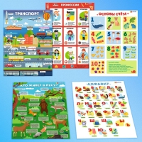 Обучающие плакаты «Для подготовки в школе» Обучающие плакаты «Для подготовки в школе»