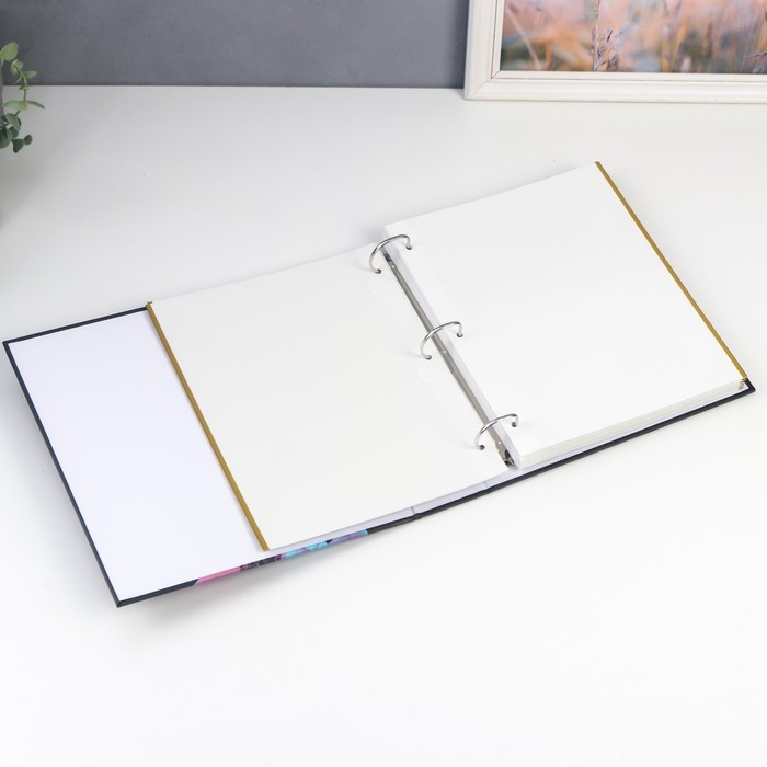 Фотоальбом 50 магнитных листов (100стр) "Листья и перья" 23х28 см