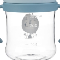 Поильник - непроливайка детский с силиконовой трубочкой, 250 мл., с ручками, цвет голубой Поильник - непроливайка детский с силиконовой трубочкой, 250 мл., с ручками, цвет голубой