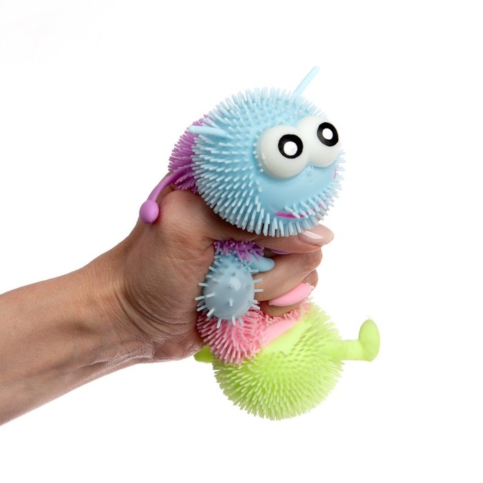 Ёжка «Гусеница» световой, цвета МИКС Ёжка «Гусеница» световой, цвета МИКС