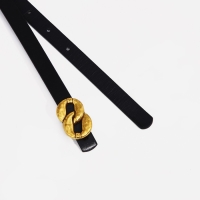 Ремень женский, ширина 1.4 см, пряжка металл, цвет чёрный Ремень женский, ширина 1.4 см, пряжка металл, цвет чёрный