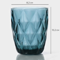 Стакан стеклянный Magistro &laquo;Круиз&raquo;, 240 мл, цвет синий