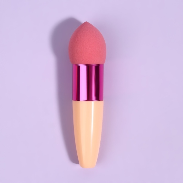Спонж для макияжа с ручкой &laquo;Капля&raquo;, 10 &times; 3 см, цвет МИКС