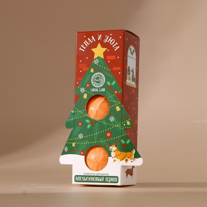 Набор бомбочки для ванны URAL LAB &laquo;Тепла и уюта&raquo;, 3х120 г, Новый Год