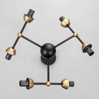 Основание для люстры лофт 6х60Вт Е14 черный Основание для люстры лофт 6х60Вт Е14 черный