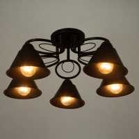 Люстра "Эдмас" 5хЕ27 40Вт черный 60х60х22 см BayerLux