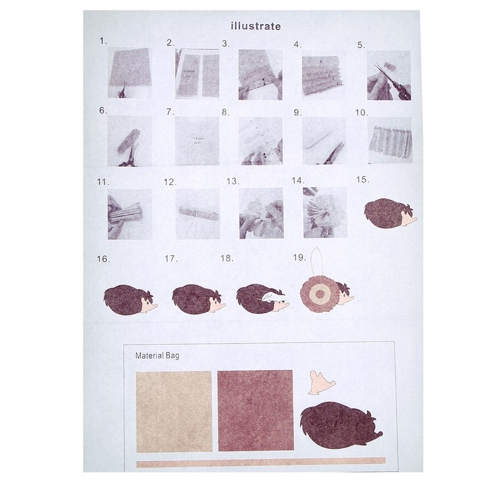 Набор для творчества: гравюра и создание подвески из фетра и бумаги &laquo;Лесная сказка&raquo;