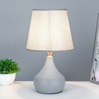 Лампа настольная "Гавана" 1xE27 40Вт серый 24х24х41 см RISALUX