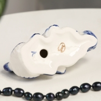 Сувенир "Щенок с клубком", 11 х 5 х 5 см, гжель, кобальт