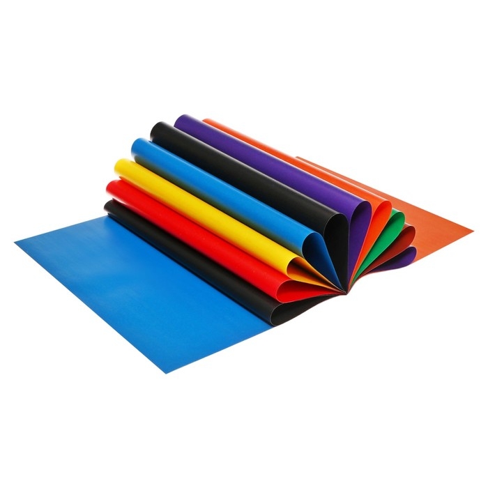 Бумага цветная А4, 24 листа, 8 цветов "Жираф и тигренок", мелованная, двусторонняя, на скобе