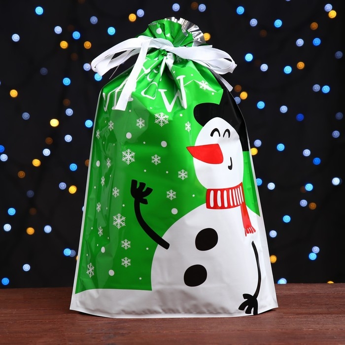 Новый год. Пакет подарочный с завязками, Новый год. Пакет подарочный с завязками, "Бенгальские огни", 29х43 см.