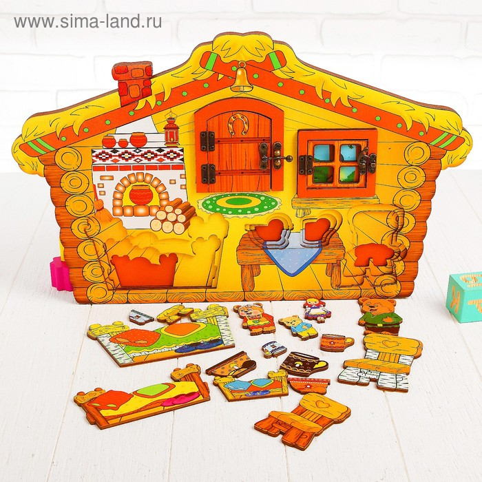 Театр настольный, с элементами бизиборда Театр настольный, с элементами бизиборда "Три медведя"