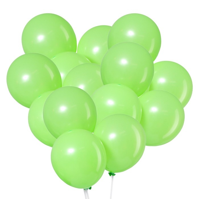 Шар латексный 10 Шар латексный 10", пастель, набор 5 шт., цвет салатовый