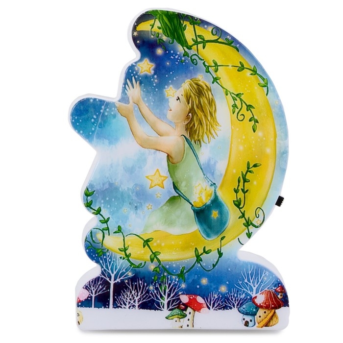 Ночник пластик"Веселые Зверята" 3 диода 220В МИКС 9х6х6,2 см RISALUX