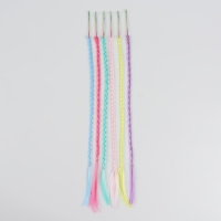 Набор косичек, на невидимке, 32 см, 6 косичек, люминесцентные, разноцветные Набор косичек, на невидимке, 32 см, 6 косичек, люминесцентные, разноцветные