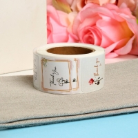 Новый год. Наклейки в рулоне "Искусство", 500 шт, 3,0 х 3,0 см