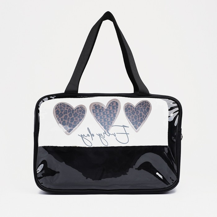 Косметичка на молнии, цвет чёрный