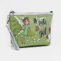 Косметичка на молнии, цвет зелёный Косметичка на молнии, цвет зелёный