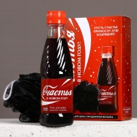 Подарочный набор косметики &laquo;Счастья в Новом Году!&raquo;, гель для душа 250 мл и мочалка для тела, ЧИСТОЕ СЧАСТЬЕ