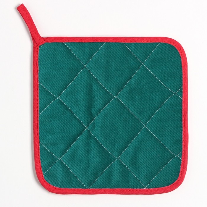 Прихватка "Сhristmas greetings", 19х19 см, цвет МИКС, саржа,100% х/л, ватин 250г/м2