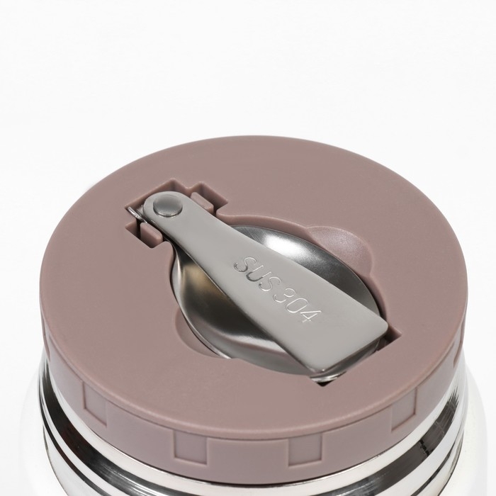 Термос для еды, серия: Adventure, "Мастер К", 800 мл, сохраняет тепло до 12 ч, белый